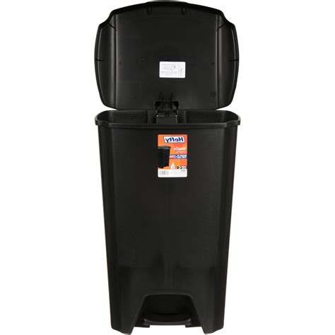 Hefty Trash Can With Lid 13 Gallon Step On Black