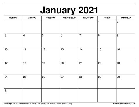 Both the pdf and word versions are editable. Time And Date Calendar January 2021 - January 2021 ...