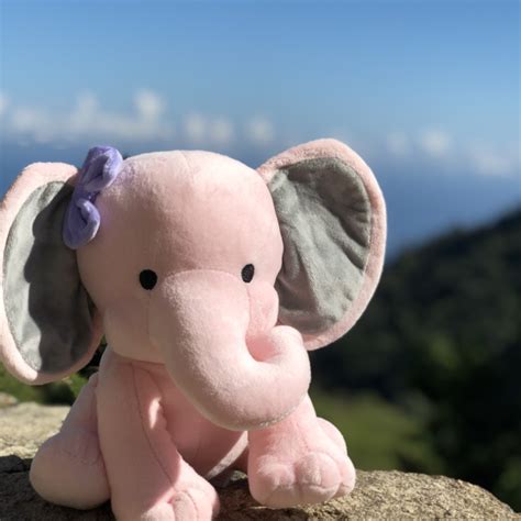 Pink Stuffed Elephant For Baby Pink Plush Pink Elephant Stuffed