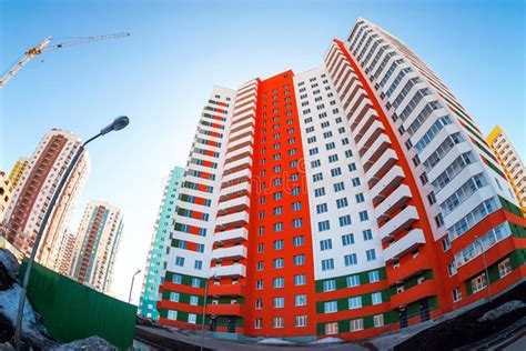 Tall Apartment Buildings Under Construction Stock Photo Image Of