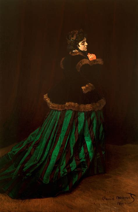 Camille Also Known As The Woman In A Green Dress 1866 Claude Monet