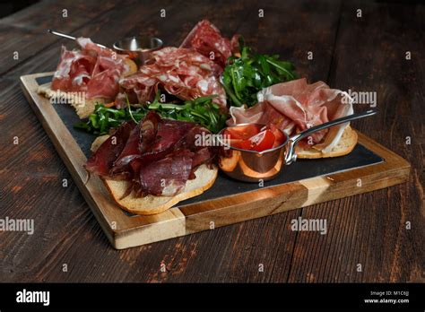 Assorted Deli Cold Meats On A Plate Stock Photo Alamy