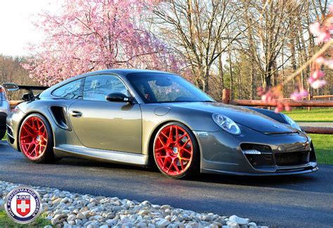 Porsche 911 997 Turbo Grey Hre P40sc Red Tinted Brushed Flickr