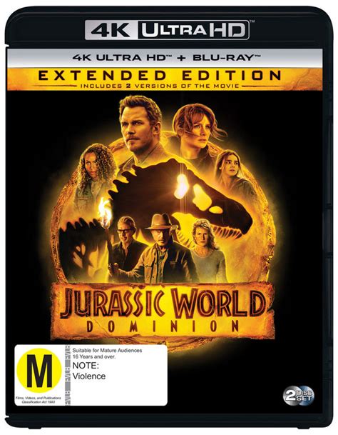 New Shipping Free Shipping Jurrasic World Dominion Extended Edition Blu Ray Movie Disc