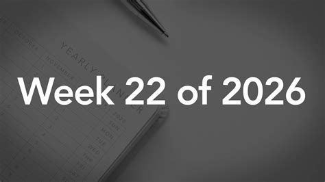 List Of National Days For Week 22 Of 2026