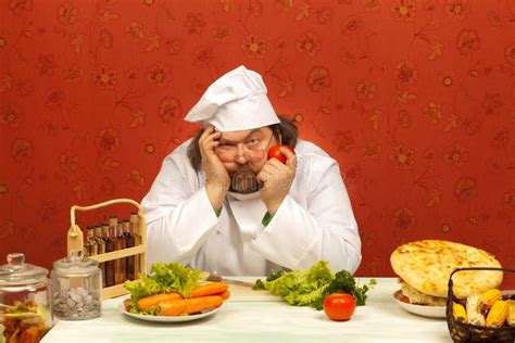 Tired Cook Stock Image Image Of Nervous Fresh Emotional
