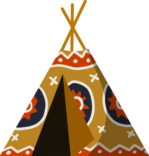 Indian Wigwam Home Of Native American Tent Made Of Skins Brown Tepee