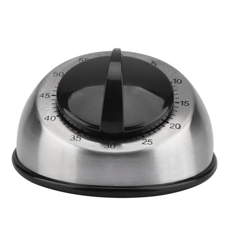 Peahefy 60 Minutes Stainless Steel Kitchen Timer Mechanical Wind Up