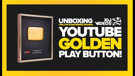 Youtube Golden Play Button Unboxing Idjvideostv 1 Million