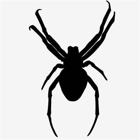 Black Widow Spider Silhouette Png Transparent Black Silhouette Of A