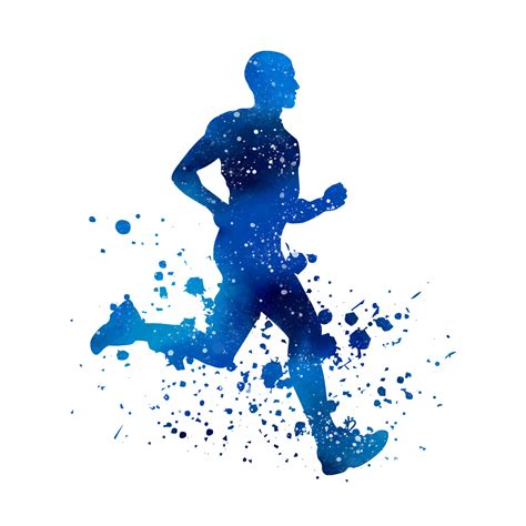 Silhouette Running Man Runner Png Male Runner Sublimation Design
