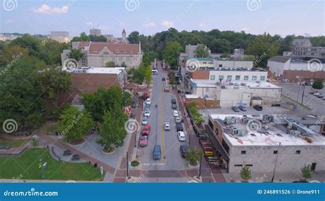 Bloomington Indiana Downtown Aerial View Amazing Landscape Stock