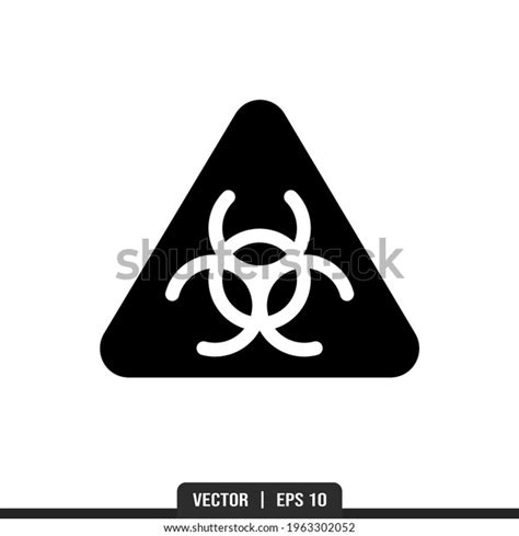 Biohazard Silhouette Icon Vector Illustration Logo Stock Vector