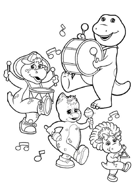 Free Printable Barney Coloring Pages Barney Coloring Pictures For