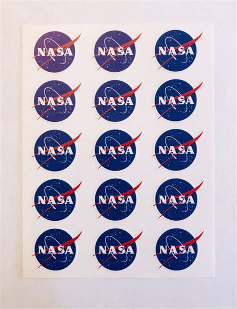 Shop Nasa Sticker Sheet With 15 Nasa Logo Stickers Online From The