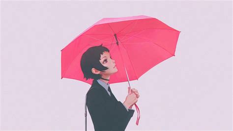 Anime Girl With Red Umbrella 1920 X 1080 Wallpapers