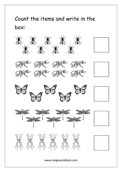 Free Printable Number Counting Worksheets Count And Match Count And