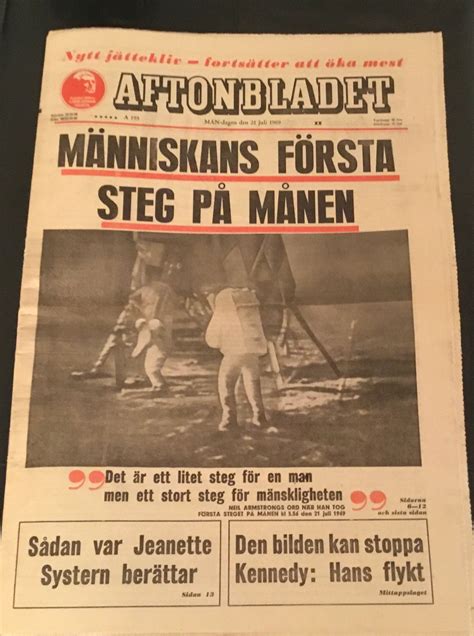 Aftonbladet 21 juli 1969 MÄNNISKANS FÖRSTA STEG 419601333 ᐈ Köp på