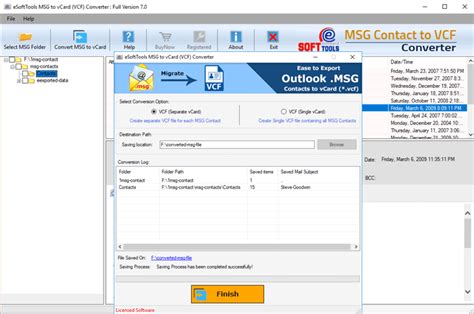 Msg To Vcard Converter To Smoothly Export Msg Contacts To Vcf Files