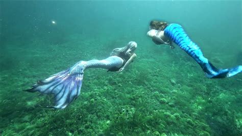 Fantasy Mermaids Mermaid Sisters Swim In The Magical Waters Of Lake