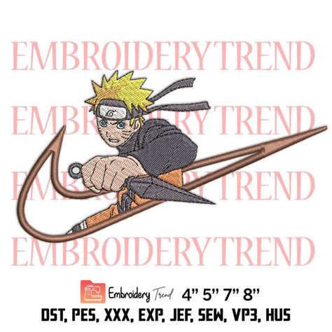 Naruto Embroidery Designanime Embroiderynaruto Nike Logo