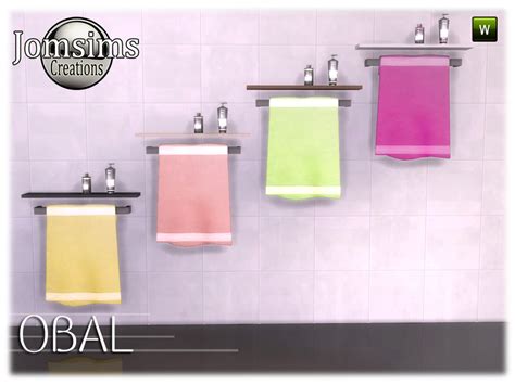 The Sims Resource Obal Bathroom Towel Deco For Wall