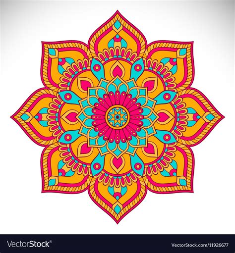 Indian Mandala Royalty Free Vector Image VectorStock