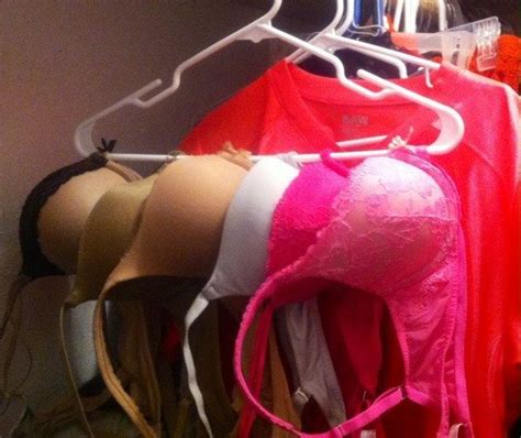 Store Bras On A Single Hanger To Save Space And Keep Them From Getting