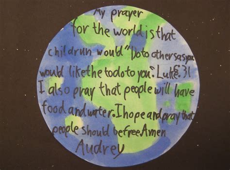 Childrens Prayers For The World Teachkidsart