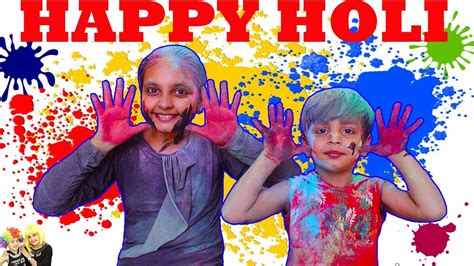 Holi Celebration Colors For Kids Holi Cartoon Song Aayu And