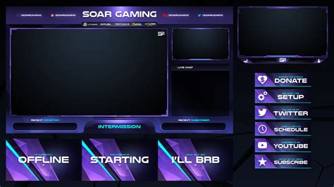 Twitch Livestream Designs Stream Packagesoverlays On Behance