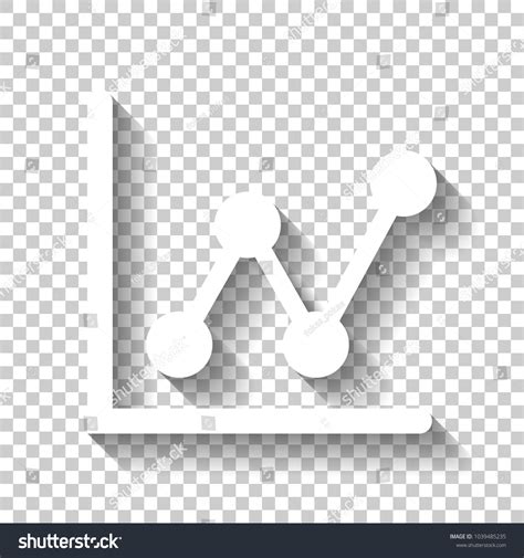 Growing Graph Line Icon White Icon 스톡 벡터로열티 프리 1039485235 Shutterstock