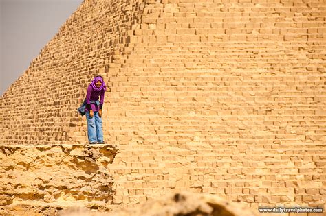 Pyramids People Panorama Inside A Young Egyptian Girl Laughs With A