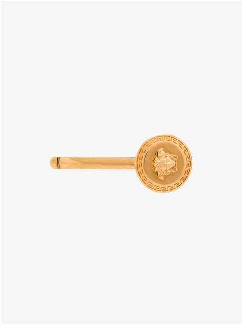 Versace Gold Medusa Coin Hair Pin Modesens