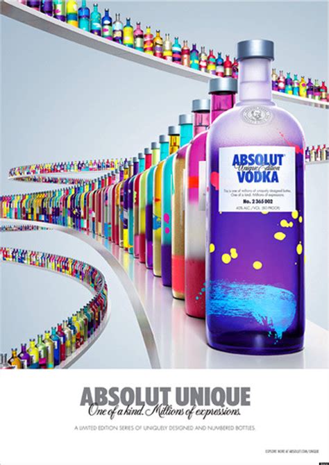 Absolut Vodkas Unique Company Releases 4 Million One Of A Kind