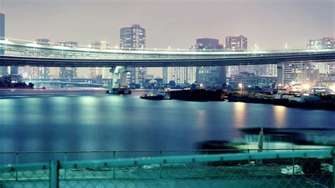 Rainbow Bridge Tokyo Japan River Lights City Wallpaper