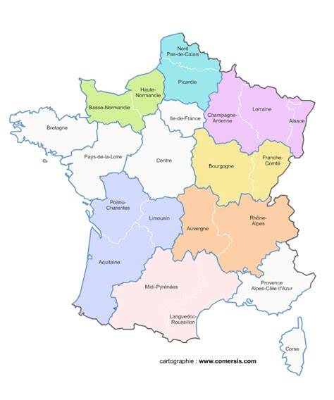 Carte des nouvelles régions françaises, description carte regions france, carte de france, découpage régional hd. Redécoupage des régions: la carte