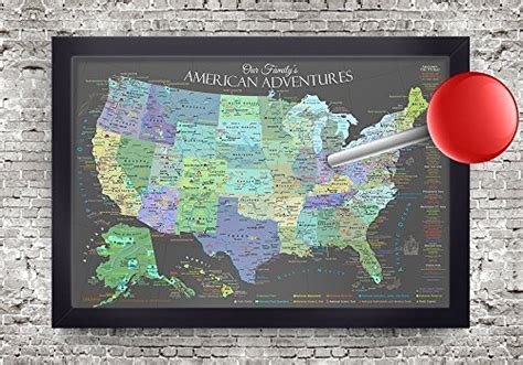 National Parks Push Pin Map Explore America Map Slate Edition