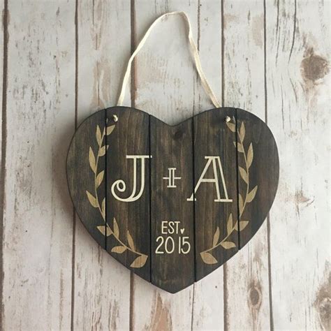 10 Heart Shaped Wooden Signs