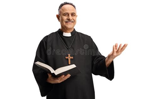 Mature Priest With His Hands In The Air Stock Image Image Of Concept Caucasian 39956491