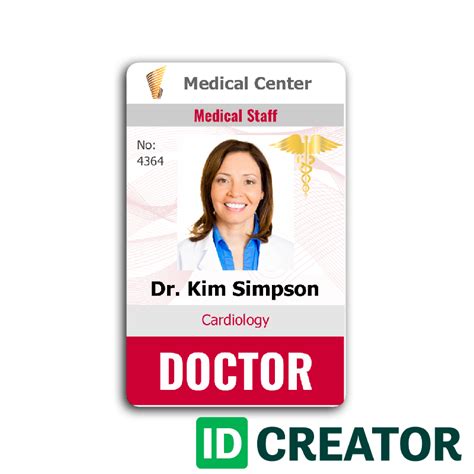 The best selection of royalty free medical id card template vector art, graphics and stock illustrations. Doctor ID Card #4 | Id card template, Employee id card ...