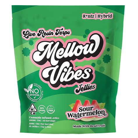 Mellow Vibes Mellow Vibes Sour Watermelon 10 Pack 100mg Leafly