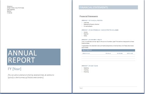 Sample Annual Report Templates Free Excel Templates Exceltemple