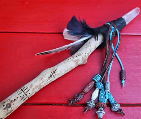 The 7 Directions Footsteps Native American Talking Stick Sold