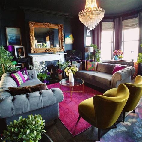 Jewel Tones Colorful Eclectic Living Room Eclectic Living Room