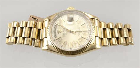 Lot Rolex Oyster Perpetual Day Date 18kt Gold Mans Wrist Watch
