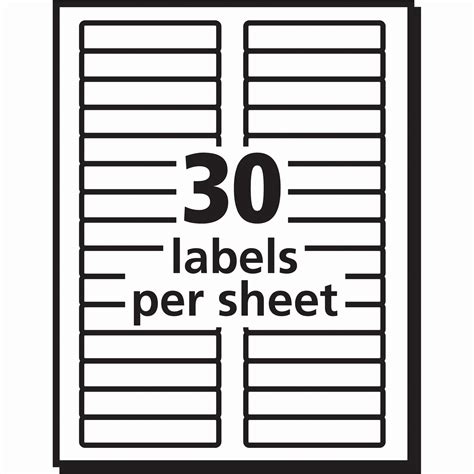 46 Avery 30 Per Sheet Labels | Ufreeonline Template