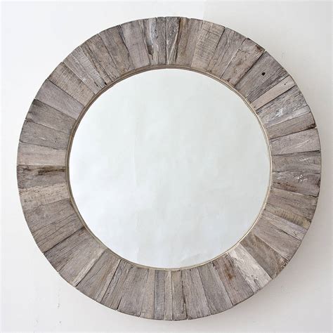 Round Wooden Mirror By Decorative Mirrors Online