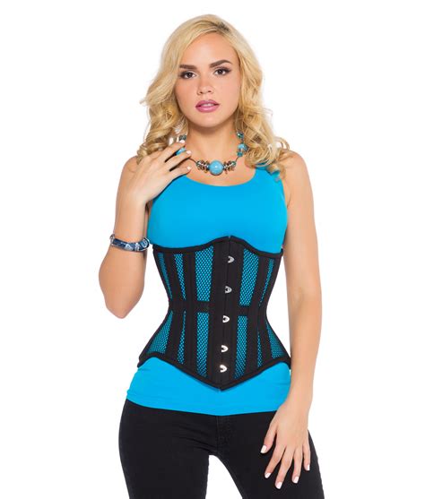 lara black mesh underbust steel boned corset glamorous corset