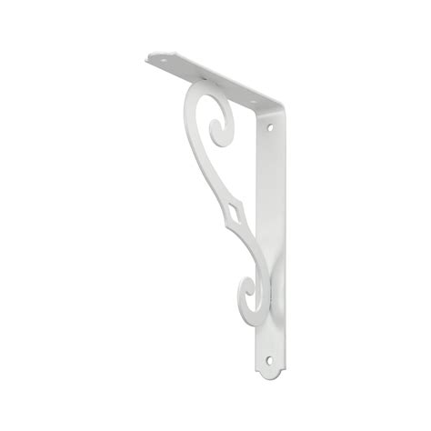 Hyper Tough 8 X 5 12 Inch White Metal Decorative Shelf Bracket Model